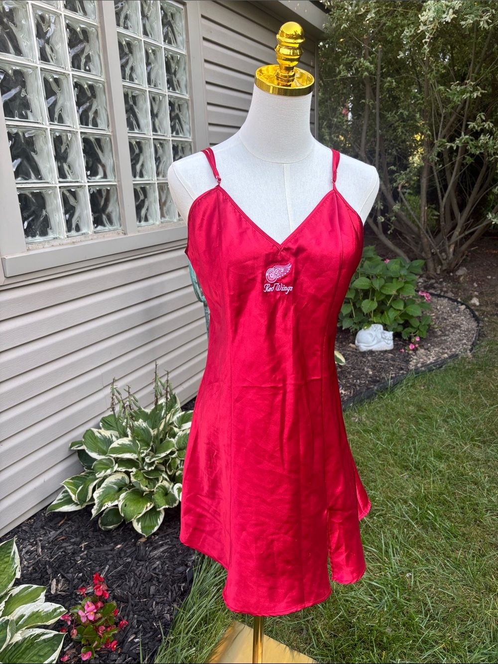 Detroit Red Wings Slip Dress NHL Red Satin